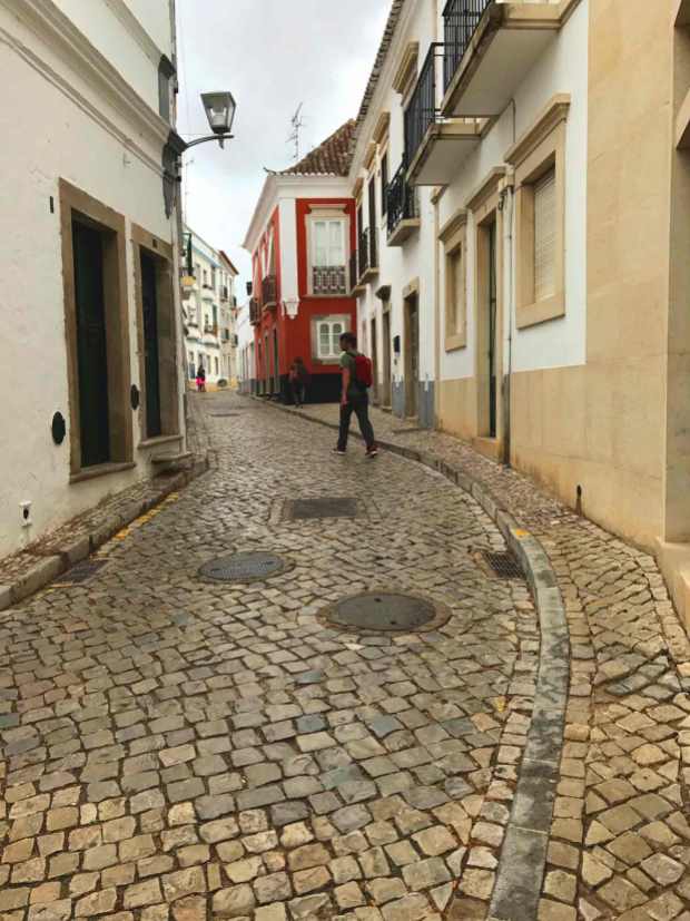 Street in the town of Tavira, Algarve, Portugal. Photo by Jill Kimball
