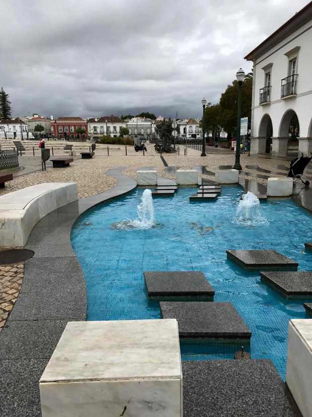 Fountain at Praca da Liberdade in Tavira, Algarve, Portugal. Photo by Jill Kimball